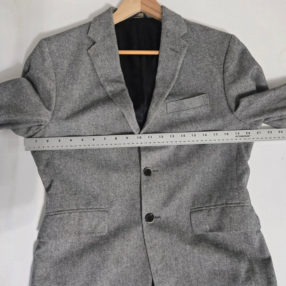 Banana Republic Blazer Mens 38S Gray Tailored Fit Italian Sport Coat Suit Jacket
